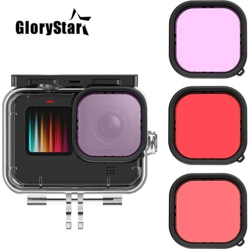 Waterproof Housings Case Lens Filter for GoPro Hero 9 Black Action Camera Accessories Underwater Diving Housing Cover Box Shell