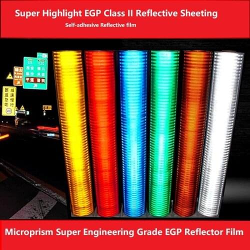 Road Traffic High-strength Self-adhesive Microprism Super Engineering Grade EGP Reflector Film PET Class II Reflective Sheeting