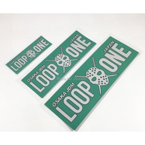 JAPAN JDM LOOP ONE Car Stickers Motorcycle Helmet Sticker Vinyl Reflective 3M