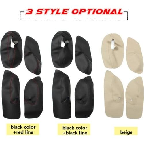 4Pcs/Set Car Protective Interior Door Panel Microfibre Leather Cover Accessory For Volkswagen Bora Golf 4 2002 2003 2004 05 06