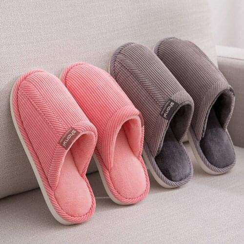 Womens Indoor Warm Slipper Plush Cotton Slippers Home Woolen Slipper Winter Slippers Women Slippers Wear-Resistant Non-Slip