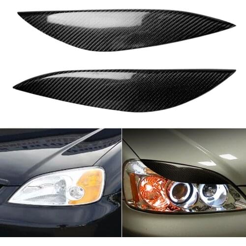 1 Pair Automobile Headlights Eyebrow Eyelids Chrome Protective Cover for Honda Civic 2001-2003 Automobile Styling