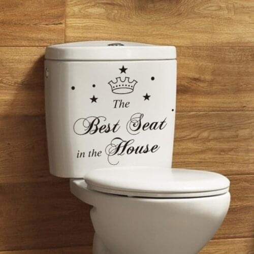 1pcs Creative The Best Seat Toilet Stickers Fashion Home Decoration Sticker Personalized PVC Restroom Decor Supplies