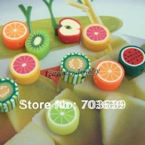 10mm Cute Fruite Shape Polymer Clay Slice For DIY Free Shipping(500pcs/lot)