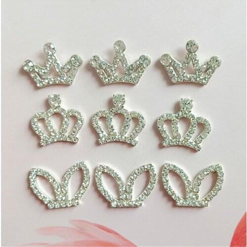 10pcs/lot Small Rhinestone crown embellishment ornament for DIY accessories craft suppliers