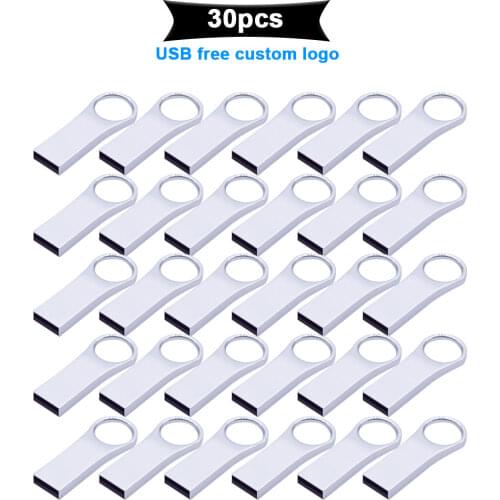 30pcs/lot Usb2.0 Flash Drive 4GB 8GB 16GB 32GB 64gb Cle Usb full capacity usb 128gb memory stick gift Pen drive Custom logo gift