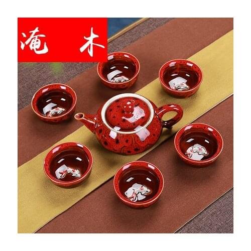 7pcs Tea Sets Exquisite Celadon Tea Set Jingdezhen Brand Exquisite Set Kung Fu Tea Cup Unique Gift Oolong Tea Green Teapot