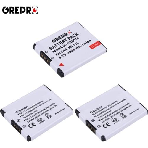 3Pcs NB-11L NB11L NB 11L Battery for Canon A2300, A2400 IS, A2500, A2600, A3400 IS, A3500 IS, A4000 IS, ELPH 110 HS, ELPH 115 IS