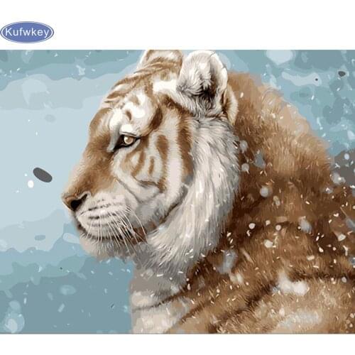5d DIY Diamond Painting Tiger Animals puzzle Cross Stitch Kits,Full Diamond Embroidery 5D Diamond Mosaic Needlework home Decor