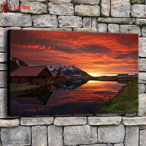 5D DIY Diamond Painting Natural landscape, sunset country landscape cross stitch mosaic full square/round diamond