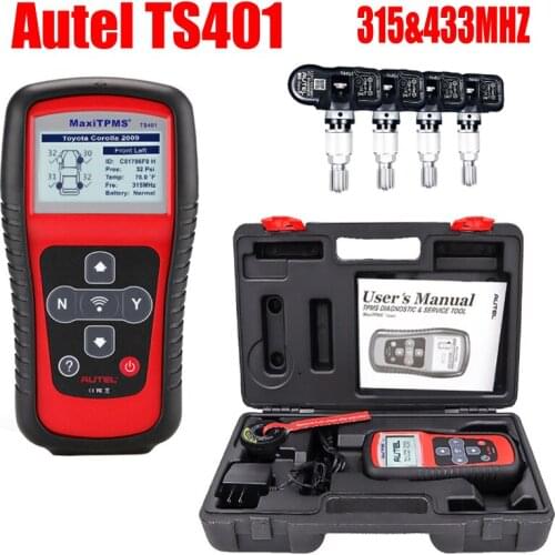 AUTEL MaxiTPMS TS401 TPMS Tool Tyre Pressure MX-Sensor 315&433MHZ Activator Programming Tire Sensors TPMS Activation Univeresal