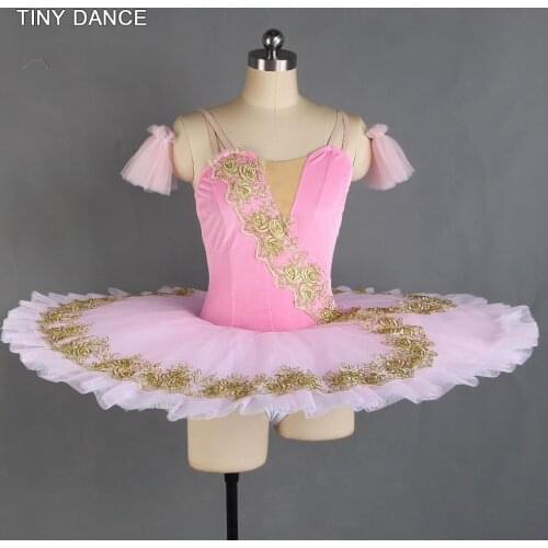 Velvet Professional Ballet Tutu Pink or Blue Platter Tutu Dress for Girls Ballerina Dance Costume Performance Tutus BLL434