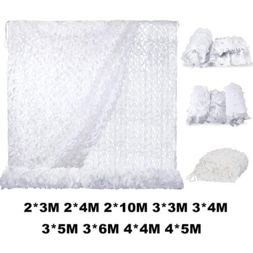 White Sun Shelter Mesh Net Beach Gazebo Wedding Restaurant Decoration Outdoor Military Hunting Camping Mesh Camouflage Net