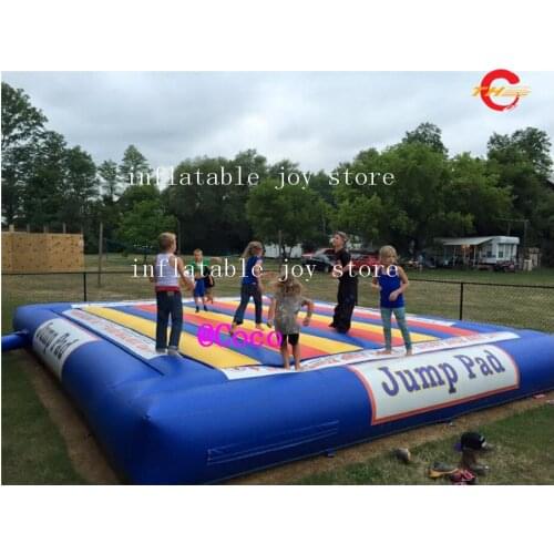 Free air ship to door,cheap Kids adults Inflatable Jumping Pad,6x6m inflatable bouncy bed fun air Jumper bouncer mat