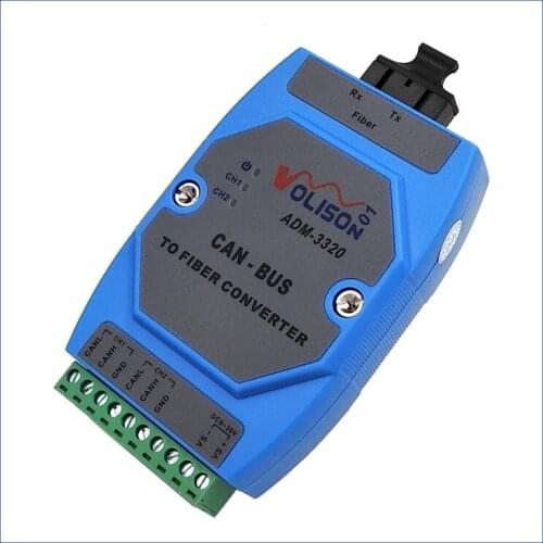 Can Bus bus fiber converter CAN bus optical transceiver single mode dual fiber SC CAN bus to fiber