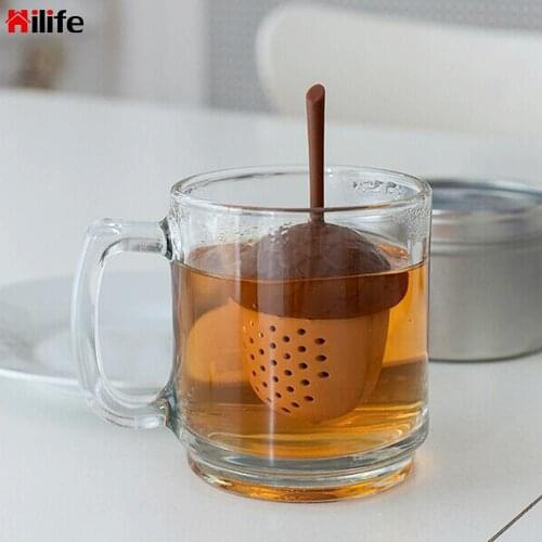 Tea Bag Strainer Silicone Gadgets Kitchen Accessories Tea Tools Acorn Shape Tea Infuser