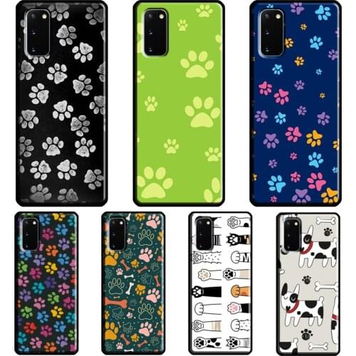 Cartoon Dog Foot Paw Case For Samsung Galaxy S21 Ultra S20 FE Note 20 Ultra Note 9 10 S8 S9 S10 Plus S10e Cover