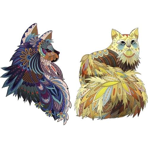 3D Wooden Jigsaw Puzzle High-quality Basswood Unique Cute Cat Shape Animal Puzzle Smooth And Waterproof Gift For Adults Kids