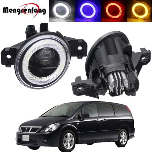 2in1 Design Car Front Bumper Fog Light Angel Eye DRL Daytime Running Lamp 30W 8000LM 12V For Nissan Presage 2004 2005 2006