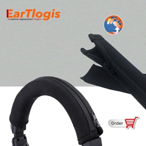 EarTlogis Replacement Bumper for Audio-Technica ATH-AR3BT ATH-AR5BT ATH-AR3iS Headset Parts Sleeve Cover Headband Cups pillow