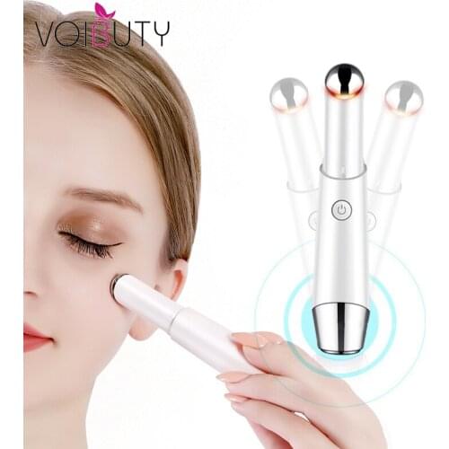 Mini Electric Eye Wrinkle Dark Circle Removal Massager Face Lips Beauty Care Device Anti-Ageing Massage Device USB Rechargeable