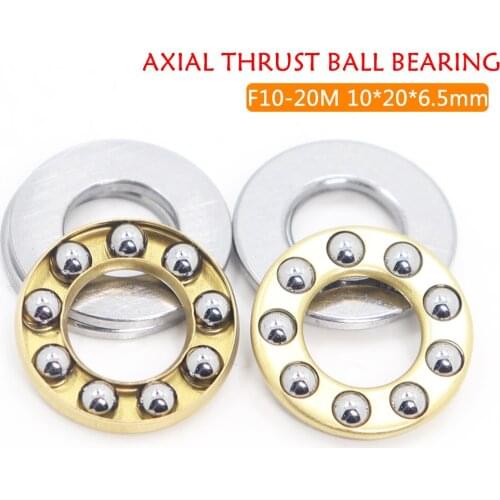 F10-20M Bearing 10*20*6.5 mm ( 6PCS ) ABEC-1 Miniature F10 20 M Thrust Axial F10 20M Ball Bearings With Grooved Raceway