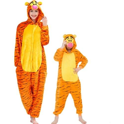 Kids Boys Girls Flannel Pajamas Set Animal Unicorn Stitch Cartoon Pyjamas For Children Winter Long Sleeve Sleepwear Panda Onesie