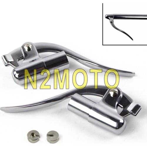 Chrome 1" Handlebar 25mm Control Levers Brake Clutch For Harley Cafe Racer Chopper Bobber Custom Inverted Bar End Control Lever
