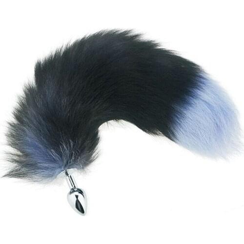 Faux Fur Tail Fox Tail Anal Plug Stainless Steel Metal Butt Plug Cosplay Sex Toys For Women Adult Erotic Accessories for Couples