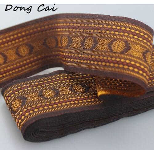 10Yards 5cm wide Ethnic Embroidered Ribbon for crafts Boho Lace fabric Trim DIY Clothes Bag Accessories Embroidered Fabric