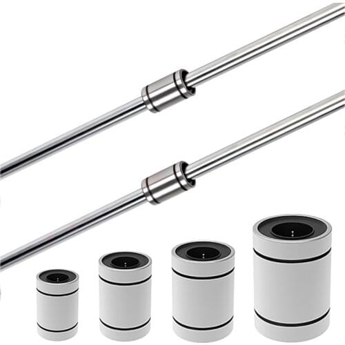5PCS/Lot Linear Ball Bearings Bush Motion Bushing LM8UU LM6UU 6mm 8mm CNC Linear Bearings Rods Liner Rail Linear Shaft parts