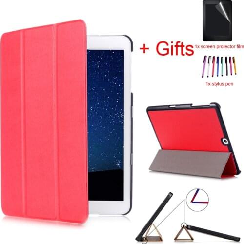 Magnetic Case for Samsung Galaxy TAB S2 T810 T813 T815C T819C 9.7" Tablet,Protective Stand PU Leather Cover Case +Film+Pen