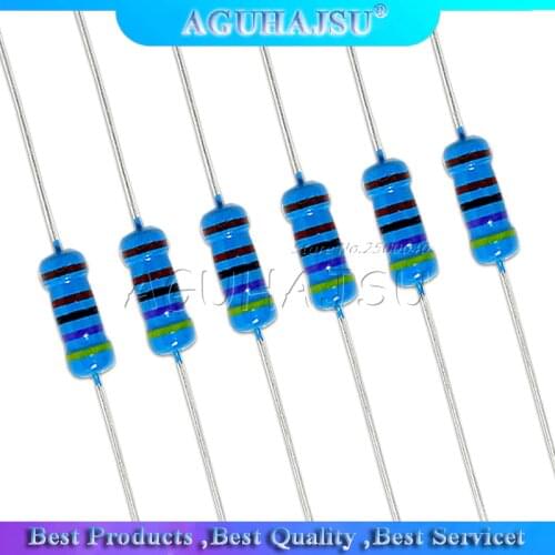 10K Resistance 1W Metal Film Resistor 1% Colored Loop Resistor 1 Watt Inline Resistor 20pcs/lot