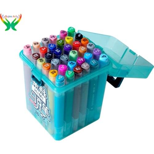 Miya marker pen 12/24/36 color soft head alcohol washable marker hand-painted graffiti double-headed marker pen for children