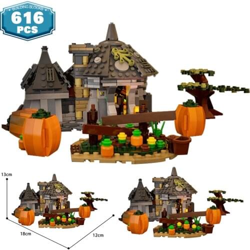 Buildmoc Creator Expert Haunted House pumpkin Home Nightmare City Christmas Halloween Town Architecture DIY Building Blocks Toy