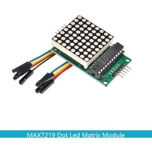 8x8 8*8 MAX7219 Dot Led Matrix Module MCU LED Display Control Module For Arduino 5V Interface Module Output Input Common Cathode