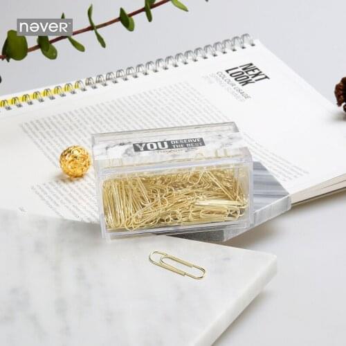 28mm/50mm Marble Golden Lock Pin Needle gold file Pin Clip U-shaped paper Clip metal Paper Clips Gold Paper Clips