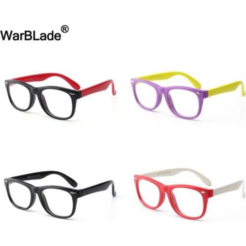 WarBLade Silicone Flexible Kids Eyeglasses Frame TR90 Child Glasses Unbreakable Safe Boys Girl Optic Myopia Glasses Frames Oculo