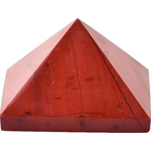 38-40mm Natural Red Jasper Pyramid Feng Shui Stone Carved CraftsEgyptian Chakra Healing Reiki Crystal Home Decoration gift