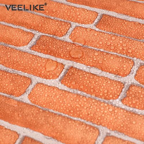 Retro Brick Grain Wall Stickers Vinyl Self-adhesive Decorative Wallpapers Cafe Restaurant Cultured Stone Nostalgic Contact Paper
