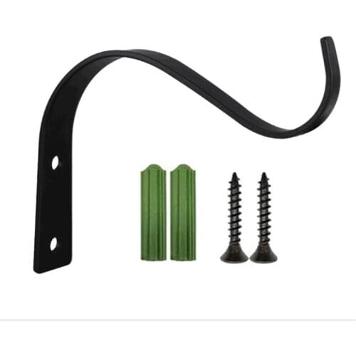 4.5Inch Bending S Shape Wall Hanging Flower Pot Support Bracket Hook Iron Hanger Plants Holder Balcony Home Decoration