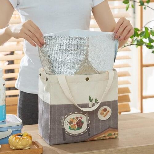 Fruits Snack Drink Fresh-Keeping Organize Pouchs Office Lunch Thermal Bags Kids School Bento Handbag Camping Picnic Food Cooler