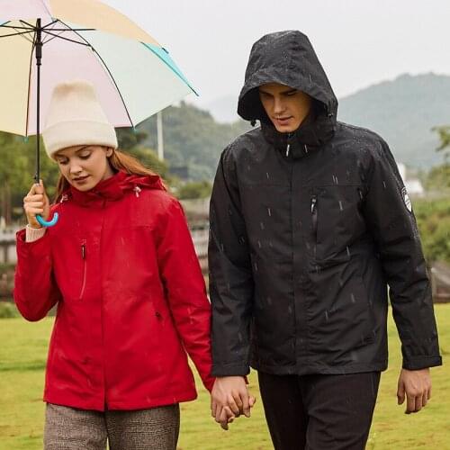 Outdoor Blazer 3-in-1 Detachable Two-piece Suit Inner Bladder Down Cotton Winter Mountaineering Men Women Rain Jacket Coats