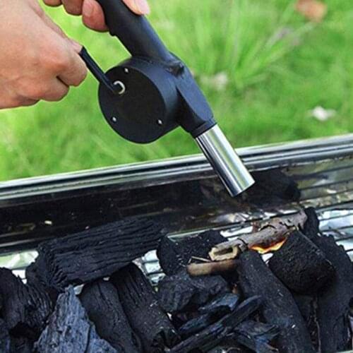 Outdoor Barbecue Fan Hand-cranked Air Blower Portable BBQ Grill Fire Bellows Tools Picnic Camping Accessories