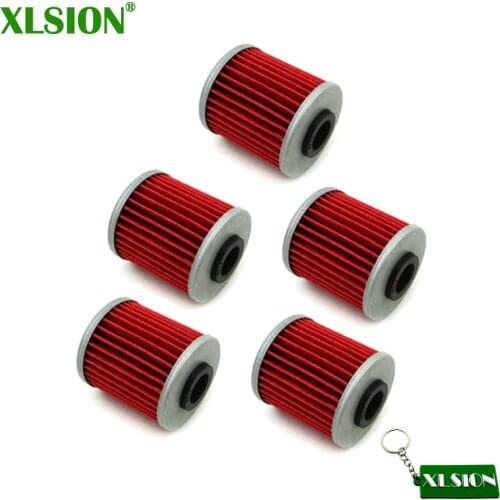 XLSION 5x Oil Filter For KAWASAKI KX450F KX250F KX250 SUZUKI RMZ450 RMZ250 RMX450Z FL125 SDW BETA EVO 250 300 SPORT 4 STROKE