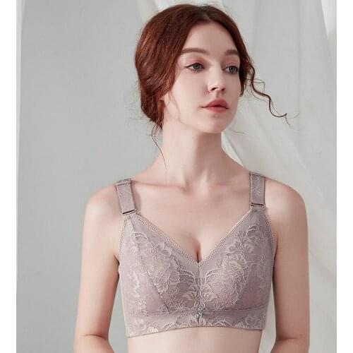 Wasteheart Sexy Women Black Gray Green Lace Padded Bras Push Up Wireless Bras Bralette Cup C Underwear Female Bras Big Plus Size