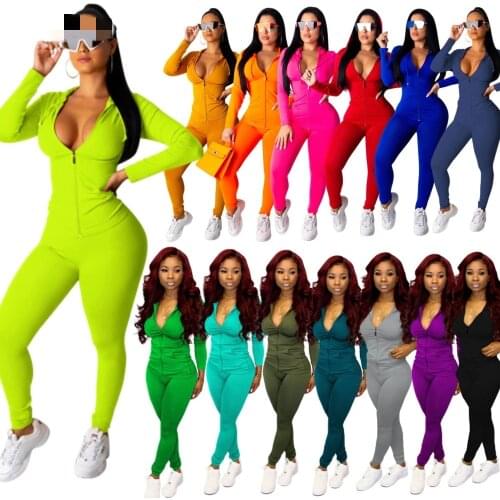 New winter two piece set women long sleeve hooded zipper pocket sporty Jackets+leggings matching sets workout stretchy outfits