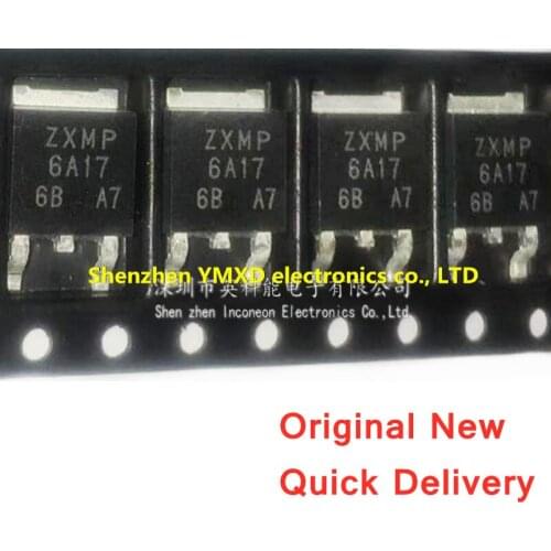 10Pcs/Lot New ZXMP6A17KTC ZXMP6A17 New Mos Tube P Channel -60V -6.6A TO-252