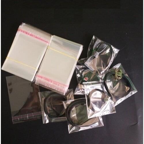 1000pcs/lot-6*8cm (6*6cm+2cm) Mini Size Clear OPP Bag Plastic Storage Bags Self Adhesive Seal items sample party gift bags