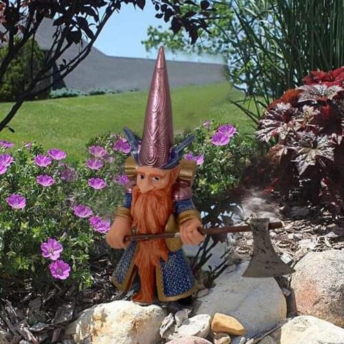 2021 Gnome Statue Decorative Resin Long Beard Dwarf Figurine Sculpture For Garden Outdoor Ornaments